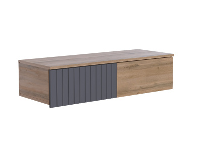 Тумба навесная Ливерпуль (Дуб вотан/Графит софт)